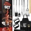 Squago BBQ Accesoires XXL Set Met Schort - Gereedschap - Gereedschapset Tang Borstel Mat -Keuken BBQ 1031x1200