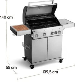 Burnhard Gas BBQ Big FRED Deluxe - 4 Branders - Incl. Keramische Infraroodbrander & Afdekhoes - Deluxe 41 Burnhard Gas BBQ Big FRED Deluxe - 4 Branders - Incl. Keramische Infraroodbrander & Afdekhoes - Deluxe -Keuken BBQ 1063x1200 1