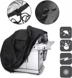 TammaT - BBQ Hoes - Waterdichte Beschermhoes - UV Bescherming - Maat L 170 X 61 X 117 Cm - Met Trekkoord -Keuken BBQ 1107x1200