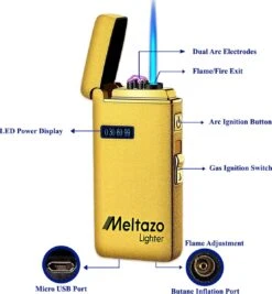 MELTAZO Elektrische Aansteker, Aansteker Gas, Electric Lighter, Gasaansteker Navulbaar, Elektronische Aansteker, Aansteker Plasma, Aansteker Vuurwerk, USB Aansteker Plasma, 2-in-1 Aansteker Voor Sigaretten Camping Kaarsen - 2023 Editie 10 MELTAZO Elektrische Aansteker, Aansteker Gas, Electric Lighter, Gasaansteker Navulbaar, Elektronische Aansteker, Aansteker Plasma, Aansteker Vuurwerk, USB Aansteker Plasma, 2-in-1 Aansteker Voor Sigaretten Camping Kaarsen - 2023 Editie -Keuken BBQ 1111x1200