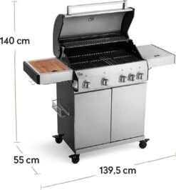 Burnhard Gas BBQ Big FRED Deluxe - 4 Branders - Incl. Keramische Infraroodbrander & Afdekhoes - Deluxe 24 Burnhard Gas BBQ Big FRED Deluxe - 4 Branders - Incl. Keramische Infraroodbrander & Afdekhoes - Deluxe -Keuken BBQ 1113x1200