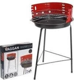 Houtskoolbarbecue Ø33 Cm | Verstelbare Grill BBQ | Halfopen | Zwart / Rood -Keuken BBQ 1116x1200 1