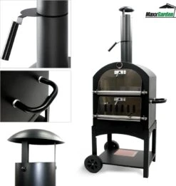 MaxxGarden Pizza Oven - Smoker Barbecue Op Hout, Houtskool Of Pellets - 45 X 65 X 158cm -Keuken BBQ 1137x1200