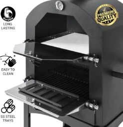 MaxxGarden Pizza Oven - Smoker Barbecue Op Hout, Houtskool Of Pellets - 45 X 65 X 158cm -Keuken BBQ 1162x1200