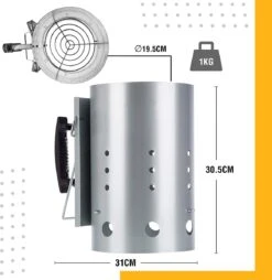 Kolen Starter GROOT - Brikettenstarter Met Veiligheidshandgreep - Snelstarter Voor Barbecue - BBQ Houtskool Starter 13 Kolen Starter GROOT - Brikettenstarter Met Veiligheidshandgreep - Snelstarter Voor Barbecue - BBQ Houtskool Starter -Keuken BBQ 1165x1200 2