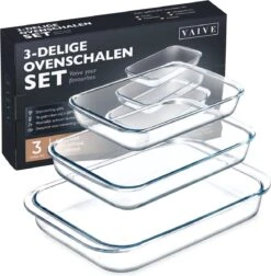 VAIVE 3-delige Ovenschaal Set - Rechthoekig - Glas 15 VAIVE 3-delige Ovenschaal Set - Rechthoekig - Glas -Keuken BBQ 1175x1200 4