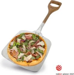 Boska Pizzaschep Barbecue - Kort Handvat - Stabiel - Aluminium - Eikenhout - BBQ Accessoires -Keuken BBQ 1177x1200