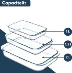 VAIVE 3-delige Ovenschaal Set - Rechthoekig - Glas 11 VAIVE 3-delige Ovenschaal Set - Rechthoekig - Glas -Keuken BBQ 1178x1200 5