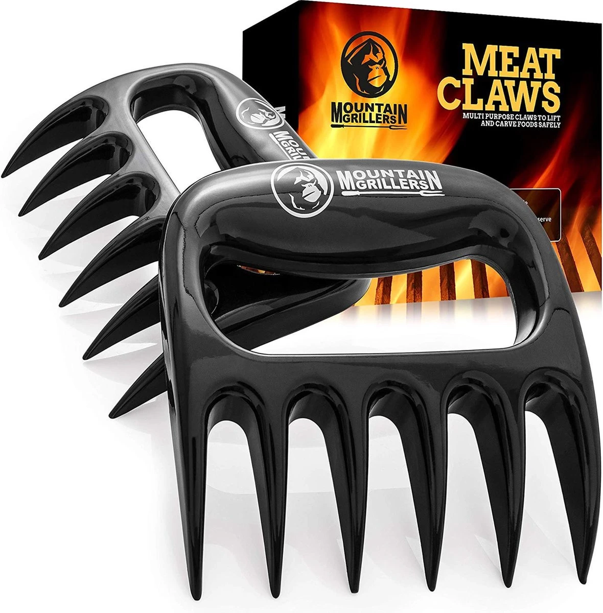 Mountain Grillers Claws-High Quality Meat Claws For American BBQ Pulled Pork-Plastic Meat Claws For Slicing-Vaatwasser Safe Bear Claws Gift Idee 3 Mountain Grillers Claws-High Quality Meat Claws For American BBQ Pulled Pork-Plastic Meat Claws For Slicing-Vaatwasser Safe Bear Claws Gift Idee