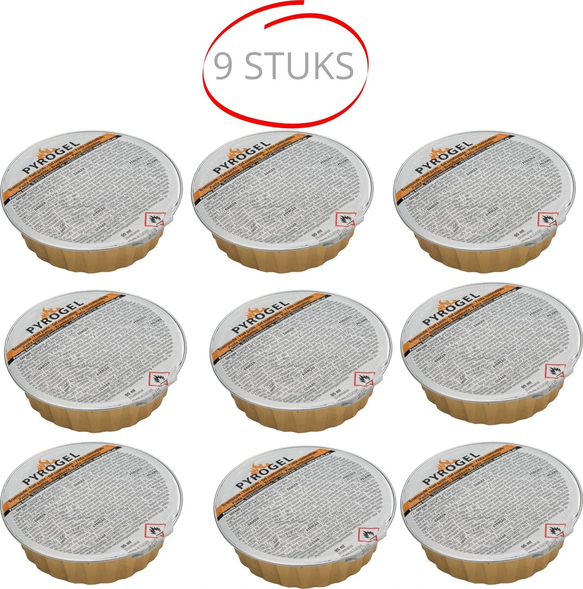 Pyrogel Brandpasta Voor Fondue - Set 9 Stuks - 9x95ml 2 Pyrogel Brandpasta Voor Fondue - Set 9 Stuks - 9x95ml