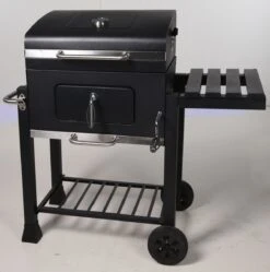 Houtskool BBQ Op Wielen + Tafel | Mat Zwart - X86000060 -Keuken BBQ 1190x1200