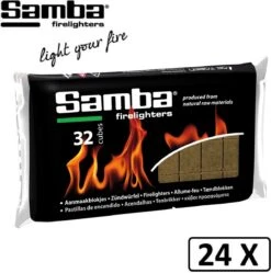 Samba Aanmaakblokjes Bruin á 24 X 32 Stuks - Omdoos Is 768 Aanmaakblokjes -Keuken BBQ 1191x1200 2