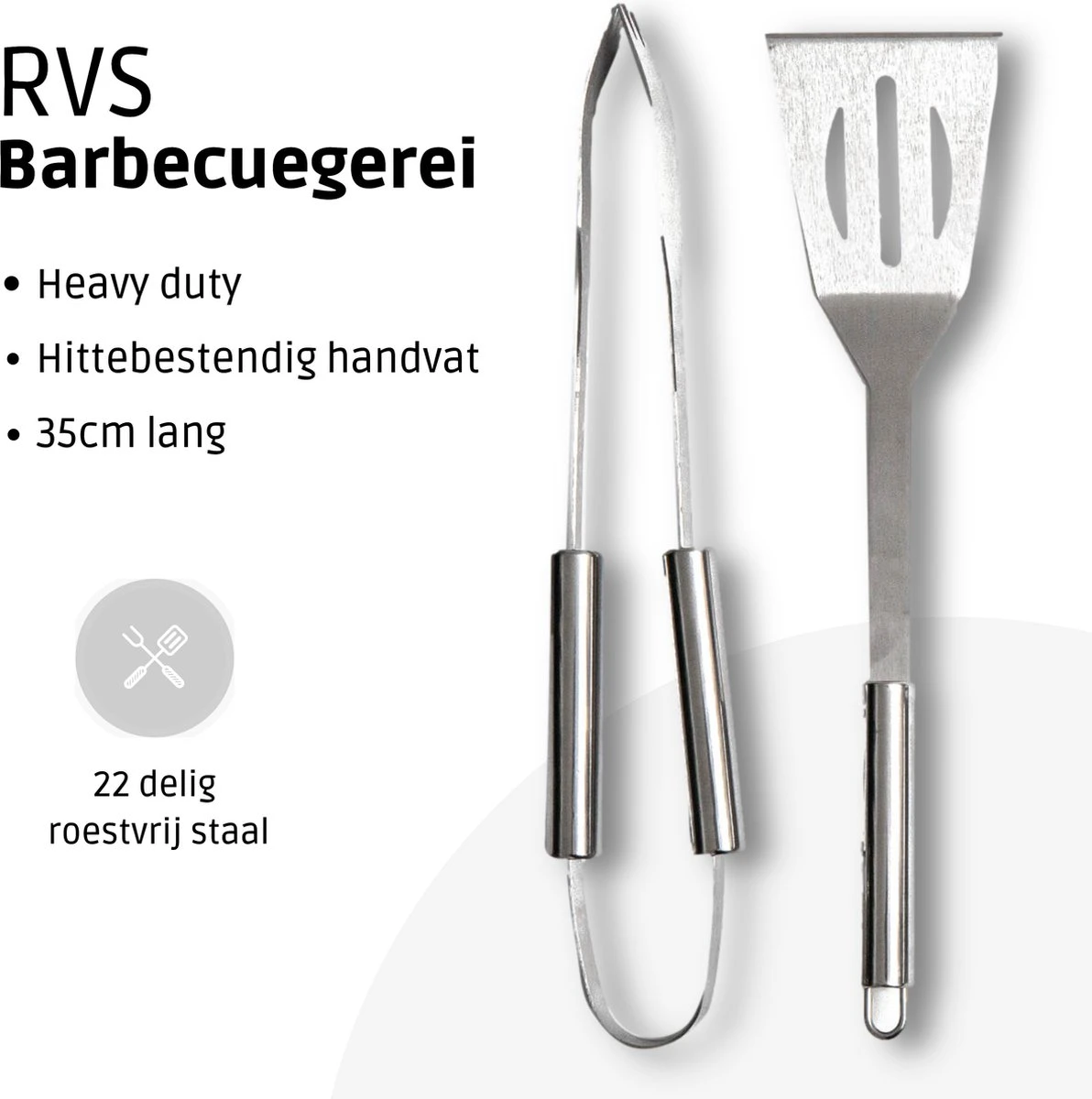 Bbq Accesoires – Bbq Gereedschap – Bbq Set – 22 Delig – RVS 12 Bbq Accesoires – Bbq Gereedschap – Bbq Set – 22 Delig – RVS - Afbeelding 10