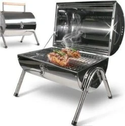 BBQ Collection Houtskoolbarbecue - Cilinder - Chroom -Keuken BBQ 1197x1200 1