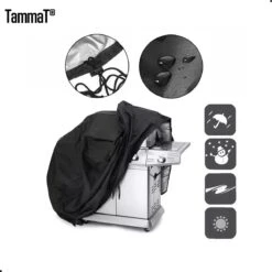 TammaT - BBQ Hoes - Waterdichte Beschermhoes - UV Bescherming - Maat L 170 X 61 X 117 Cm - Met Trekkoord -Keuken BBQ 1198x1200 13