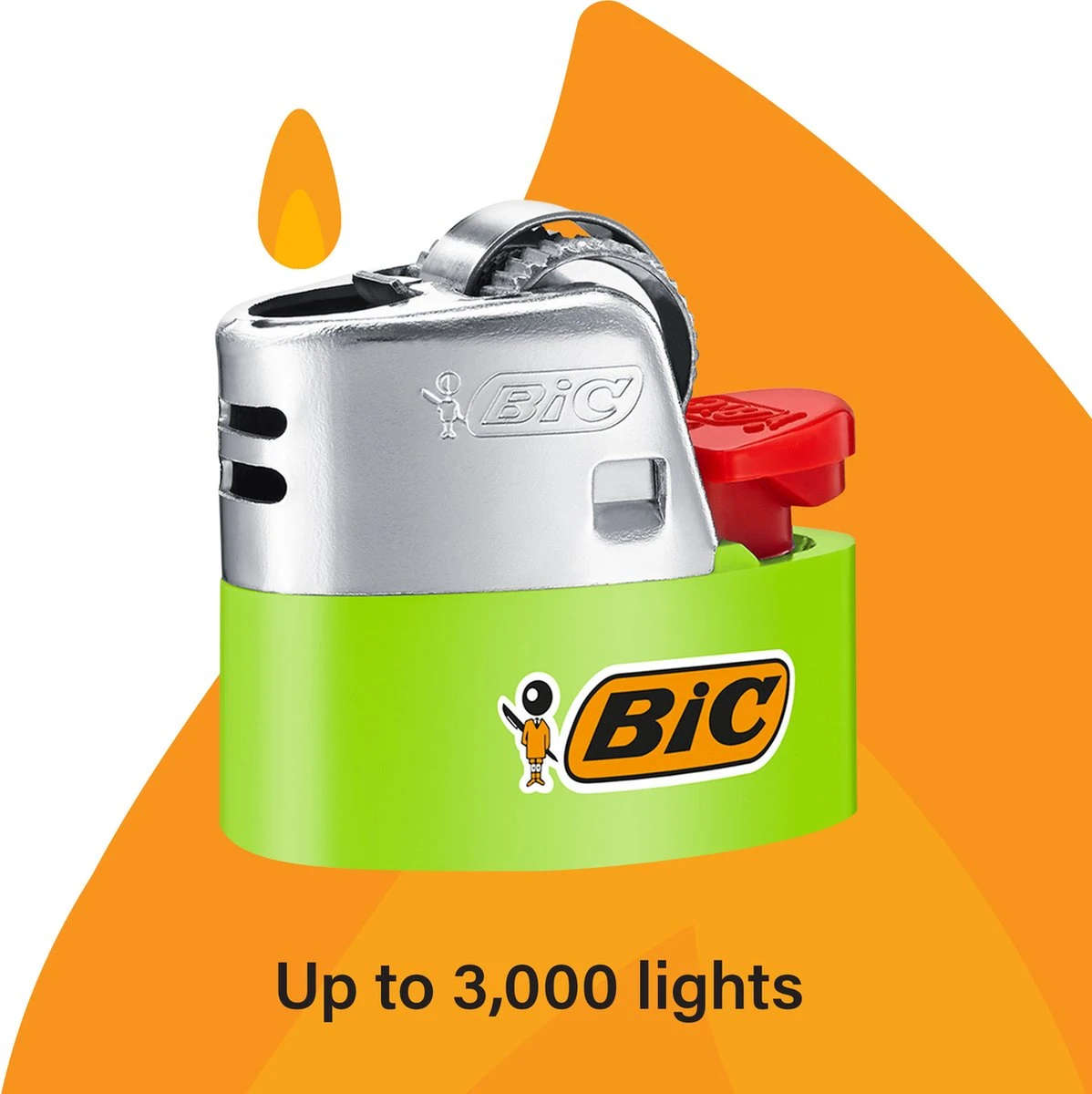 BIC J26 Maxi Vuursteen Flint Aanstekers - Diverse Kleuren - Pak Van 5 Gasaanstekers - Kindveilig 4 BIC J26 Maxi Vuursteen Flint Aanstekers - Diverse Kleuren - Pak Van 5 Gasaanstekers - Kindveilig - Afbeelding 2