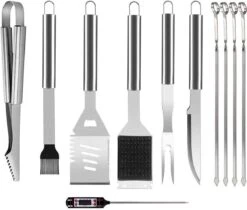 BBQ Accesoires Set Met Thermometer, Handschoenen, Bbq Tang, Bbq Borstel Van Zedar -Keuken BBQ 1200x1022 2