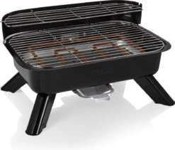 Princess 112252 Hybride Barbecue – Elektrische BBQ - Tafelmodel - 2000W - 44x 29cm - Gebruik Elektrisch Of Met Kolen -Keuken BBQ 1200x1025