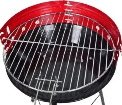 Houtskoolbarbecue Ø33 Cm | Verstelbare Grill BBQ | Halfopen | Zwart / Rood -Keuken BBQ 1200x1028