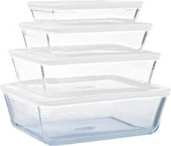 Pyrex - Cook & Freeze Schaal Met Deksel Set Van 8 Stuks - Transparant/Wit -Keuken BBQ 1200x1030 6