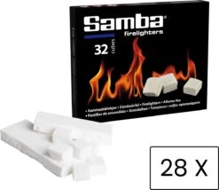 Samba Aanmaakblokjes Wit - Kerosine - 896 Stuks - Omdoos -Keuken BBQ 1200x1038