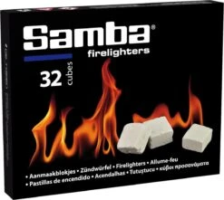 Samba Aanmaakblokjes 32 Stuks Wit Bbq Open Haard -Keuken BBQ 1200x1073 2