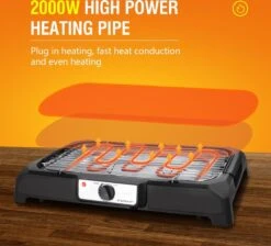 Aigostar Lava 30LDQ - Elektrische Grill - BBQ - Tafel Barbecue - Grilloppervlakte 41 X 24 Cm - 2000 Watt -Keuken BBQ 1200x1087 1