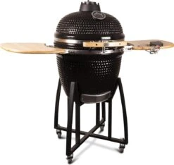 Patton - Kamado 21" - Premium Black - Keramische Barbecue - Incl. Bluetooth Kerntemperatuurmeter - LED Verlichting - Large - Compleet - Zwart -Keuken BBQ 1200x1139