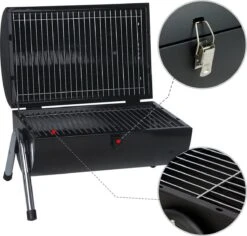 MaxxGarden BBQ - Houtskool Barbecue - Smoker Barbecue - Grilloppervlak (LxB) 38 X 52 Cm - Met Dubbel Grill Vlak - Zwart -Keuken BBQ 1200x1148