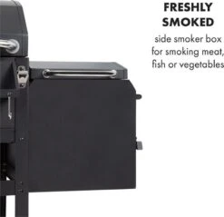 Klarstein Kingsville Double Barbecue - Houtskool- En Gasbarbecue - Smoker BBQ - Inclusief Deksels En Thermometer - Met 2 Roosters - Zwart 20 Klarstein Kingsville Double Barbecue - Houtskool- En Gasbarbecue - Smoker BBQ - Inclusief Deksels En Thermometer - Met 2 Roosters - Zwart -Keuken BBQ 1200x1161