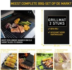 Saveur Royal® 35-delige Barbecue Gereedschapset In Roestvrij Staal - BBQ Grill Set Met Draagtas - Barbecuegerei-sets - Barbecue Accessoires Gereedschap - 35-delig -Keuken BBQ 1200x1162 3
