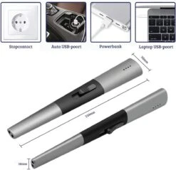 Allkinds Lange Elektrische Plasma Aansteker - USB Oplaadbaar - Vlamloze Elektrische Aansteker Voor Keuken, Kaars, BBQ Of Openhaard - Zwart - In- En Outdoor - Chique Design -Keuken BBQ 1200x1162 5