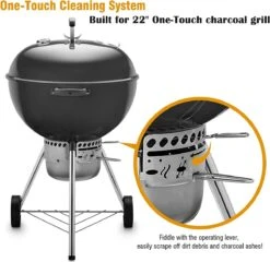 One-Touch-reinigingssysteemkit Voor 57 CM Kogel BBQ , Geschikt Als Vervanging In Diverse Weber Kogel BBQ's -Keuken BBQ 1200x1165 1