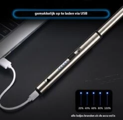 Oplaadbare Lange Dunne Elektrische Aansteker - Duurzame Plasma Aansteker - Inclusief Cadeauverpakking - BBQ – Kaarsen – Zilver 8 Oplaadbare Lange Dunne Elektrische Aansteker - Duurzame Plasma Aansteker - Inclusief Cadeauverpakking - BBQ – Kaarsen – Zilver -Keuken BBQ 1200x1170 4