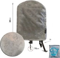 COVER UP HOC Diamond Bbq Hoes Rond - 70x80 Cm - Waterdicht Met Stormbanden En Trekkoord - Geschikt Voor O.a. Kamado, Big Green Egg, Grill Guru, The Bastard, Patton,Weber -Keuken BBQ 1200x1170 6