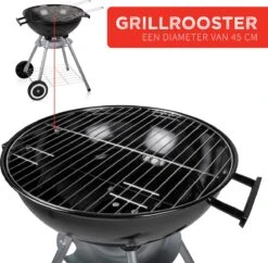 BBQ Collection Houtskoolbarbecue - Kogelbarbecue 45 X 60 Centimeter - Ronde Barbecue - Barbecue Op Wielen - Zwart - Metaal 33 BBQ Collection Houtskoolbarbecue - Kogelbarbecue 45 X 60 Centimeter - Ronde Barbecue - Barbecue Op Wielen - Zwart - Metaal -Keuken BBQ 1200x1174