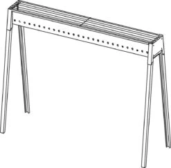 Spiedini Saté-bbq Bali 80 - Saté Houtskoolbarbecue Met Horizontaal Rooster - 80 Cm Lang, 11 Cm Breed - Materiaal: Gealuminiseerd Ijzer -Keuken BBQ 1200x1179