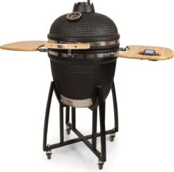 Patton - Kamado 21" - Premium Black - Keramische Barbecue - Incl. Bluetooth Kerntemperatuurmeter - LED Verlichting - Large - Compleet - Zwart -Keuken BBQ 1200x1184 1