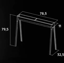 Spiedini Saté-bbq Bali 80 - Saté Houtskoolbarbecue Met Horizontaal Rooster - 80 Cm Lang, 11 Cm Breed - Materiaal: Gealuminiseerd Ijzer -Keuken BBQ 1200x1185