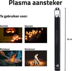 Oplaadbare Lange Elektrische Aansteker - Duurzame Plasma Aansteker - Inclusief Cadeauverpakking - BBQ - Kaarsen - Zwart 12 Oplaadbare Lange Elektrische Aansteker - Duurzame Plasma Aansteker - Inclusief Cadeauverpakking - BBQ - Kaarsen - Zwart -Keuken BBQ 1200x1187 4