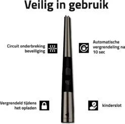 Oplaadbare Lange Elektrische Aansteker - Duurzame Plasma Aansteker – Luxe Aansteker - Inclusief Cadeauverpakking - BBQ – Kaarsen - Zwart 12 Oplaadbare Lange Elektrische Aansteker - Duurzame Plasma Aansteker – Luxe Aansteker - Inclusief Cadeauverpakking - BBQ – Kaarsen - Zwart -Keuken BBQ 1200x1188 3