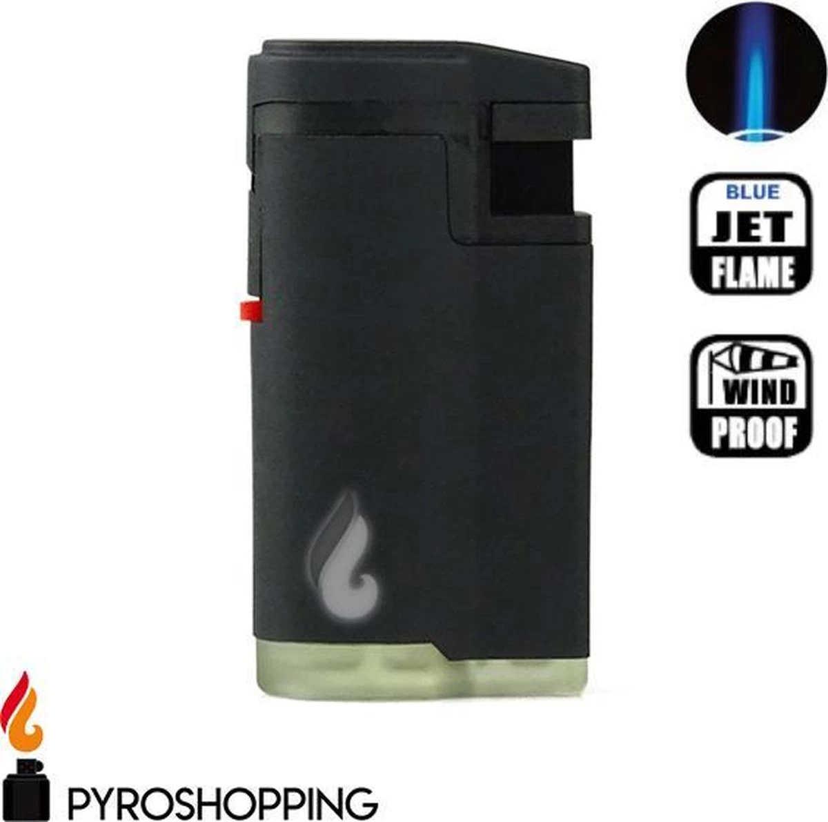 Pyroshopping Blackline Stormaansteker Rubber Hervulbare Gasaansteker Zwart 5 Pyroshopping Blackline Stormaansteker Rubber Hervulbare Gasaansteker Zwart - Afbeelding 3