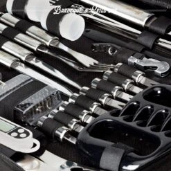 Mountain Jack® 40-Delige Luxe BBQ Grill Accessoires Set In Roestvrij Staal – Barbecue Gereedschap – Tangenset, Vlees Thermometer, Vleestang, Borstel, Spiezen, Vleesmes, Vleesvork -Keuken BBQ 1200x1199 6