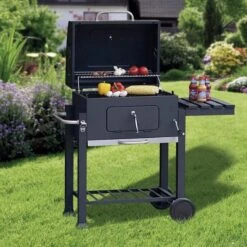 Tepro Toronto Click Barbecue Bbq Houtskool - Grilloppervlak (LxB) 56 X 42 Cm - Met Thermometer In De Deksel - RVS - Houtskoolbarbecue -Keuken BBQ 1200x1200 130