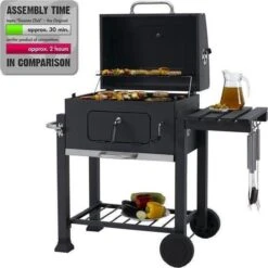 Tepro Toronto Click Barbecue Bbq Houtskool - Grilloppervlak (LxB) 56 X 42 Cm - Met Thermometer In De Deksel - RVS - Houtskoolbarbecue -Keuken BBQ 1200x1200 131