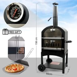MaxxGarden Pizza Oven - Smoker Barbecue Op Hout, Houtskool Of Pellets - 45 X 65 X 158cm -Keuken BBQ 1200x1200 137