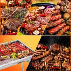 Uten - Houtskoolbarbecue - Opvouwbare Barbecue - Houtskoolbarbecues - Draagbare Camping Barbecue - 430 Roestvrij Staal Grill BBQ - 5-10 Persoon Tuin Buitenfeest - Zilver 15 Uten - Houtskoolbarbecue - Opvouwbare Barbecue - Houtskoolbarbecues - Draagbare Camping Barbecue - 430 Roestvrij Staal Grill BBQ - 5-10 Persoon Tuin Buitenfeest - Zilver -Keuken BBQ 1200x1200 140