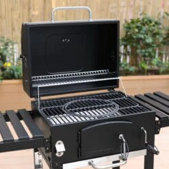Alice's Garden Houtskool BBQ Bernard - Smoker - Verstelbare Houtskoolbak - Zwart -Keuken BBQ 1200x1200 147