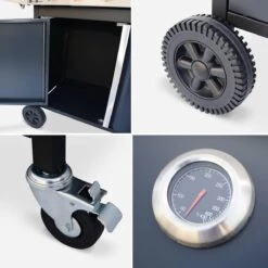 Alice's Garden Gas BBQ Bazin 4 - 5 Branders - Antraciet - Grilloppervlak 64,6x39,3cm -Keuken BBQ 1200x1200 158