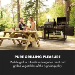 Klarstein Kingsville Double Barbecue - Houtskool- En Gasbarbecue - Smoker BBQ - Inclusief Deksels En Thermometer - Met 2 Roosters - Zwart 14 Klarstein Kingsville Double Barbecue - Houtskool- En Gasbarbecue - Smoker BBQ - Inclusief Deksels En Thermometer - Met 2 Roosters - Zwart -Keuken BBQ 1200x1200 177